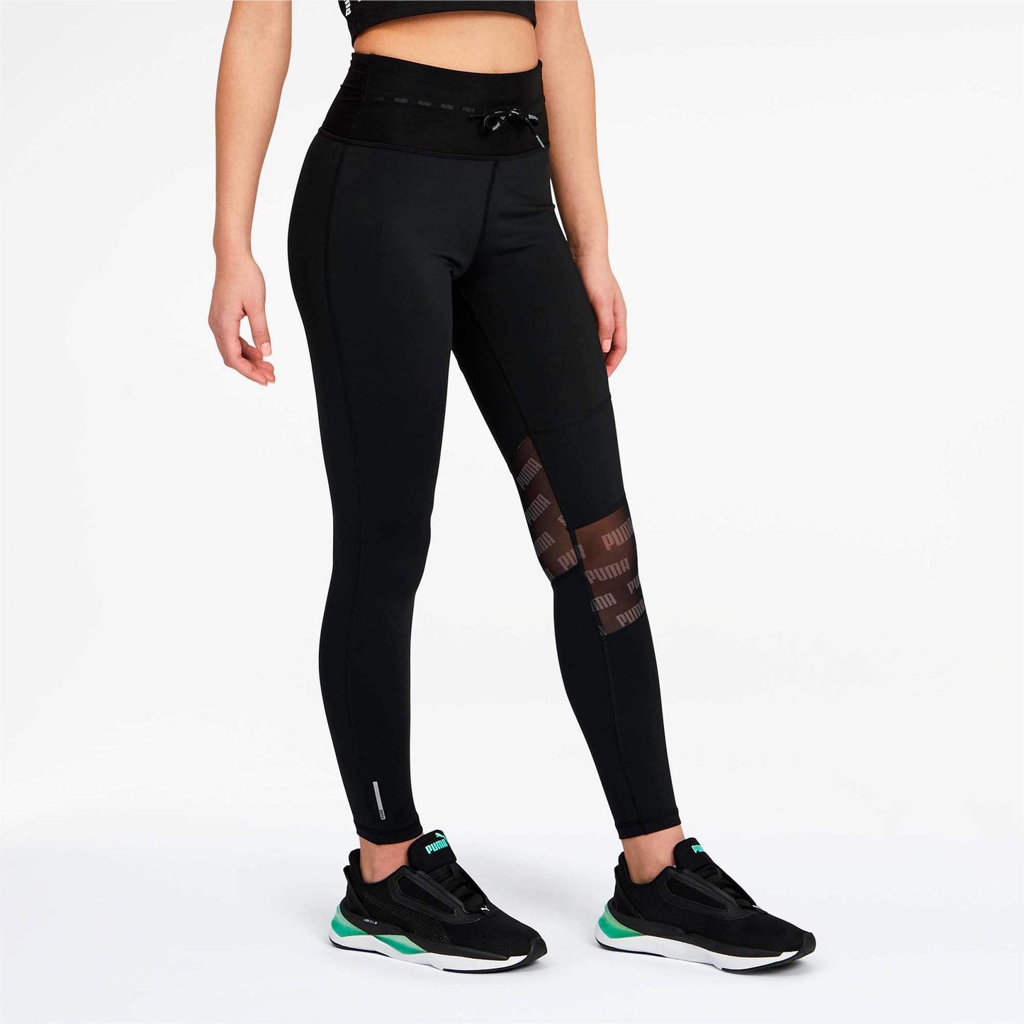 Quần ôm dài thể thao nữ PUMA AP Feel It Mesh 7 8 Tight Puma Black