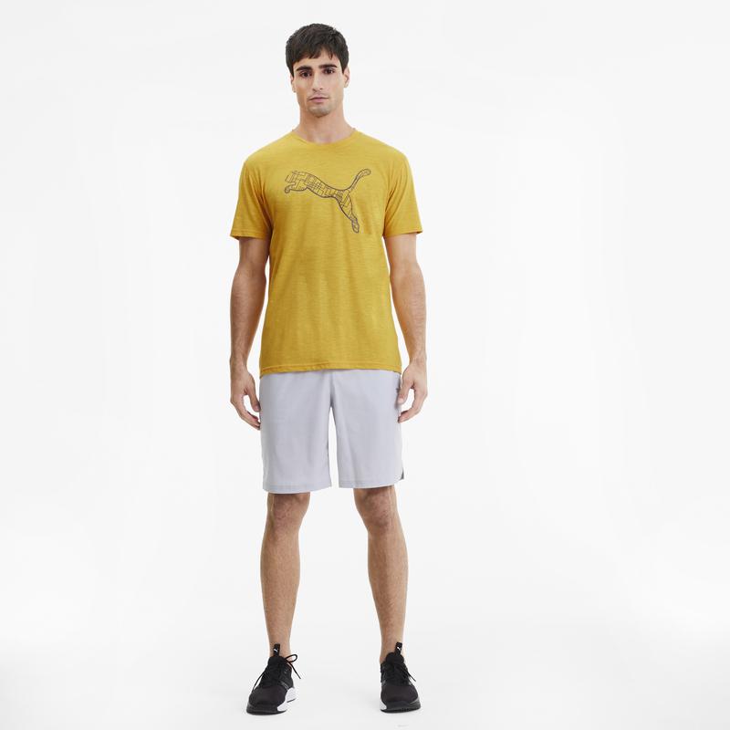 Áo tay ngắn nam Puma APP PUMA Slogan Tee Golden Rod