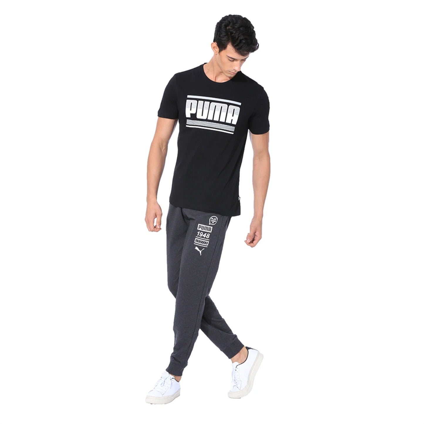 Áo tay ngắn nam PUMA Apparel PUMA Graphic Puma Black