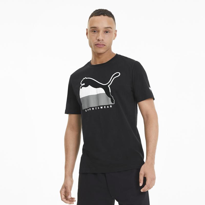 Áo tay ngắn nam Puma ATHLETICS Tee Big Logo Puma Black-Cat