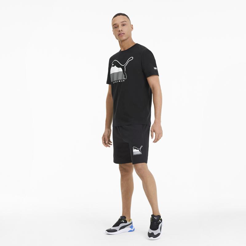 Áo tay ngắn nam Puma ATHLETICS Tee Big Logo Puma Black-Cat