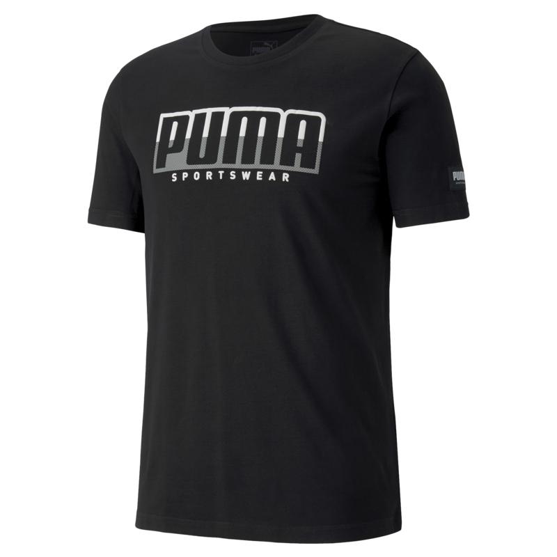 Áo tay ngắn nam Puma ATHLETICS Tee Big Logo Puma Black-Puma W