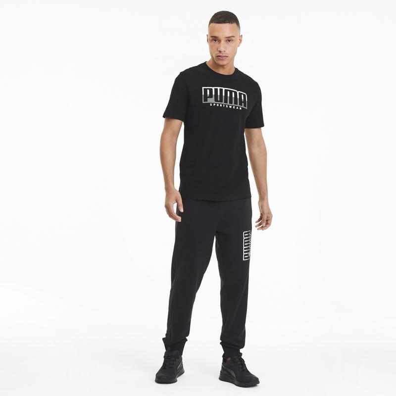 Áo tay ngắn nam Puma ATHLETICS Tee Big Logo Puma Black-Puma W