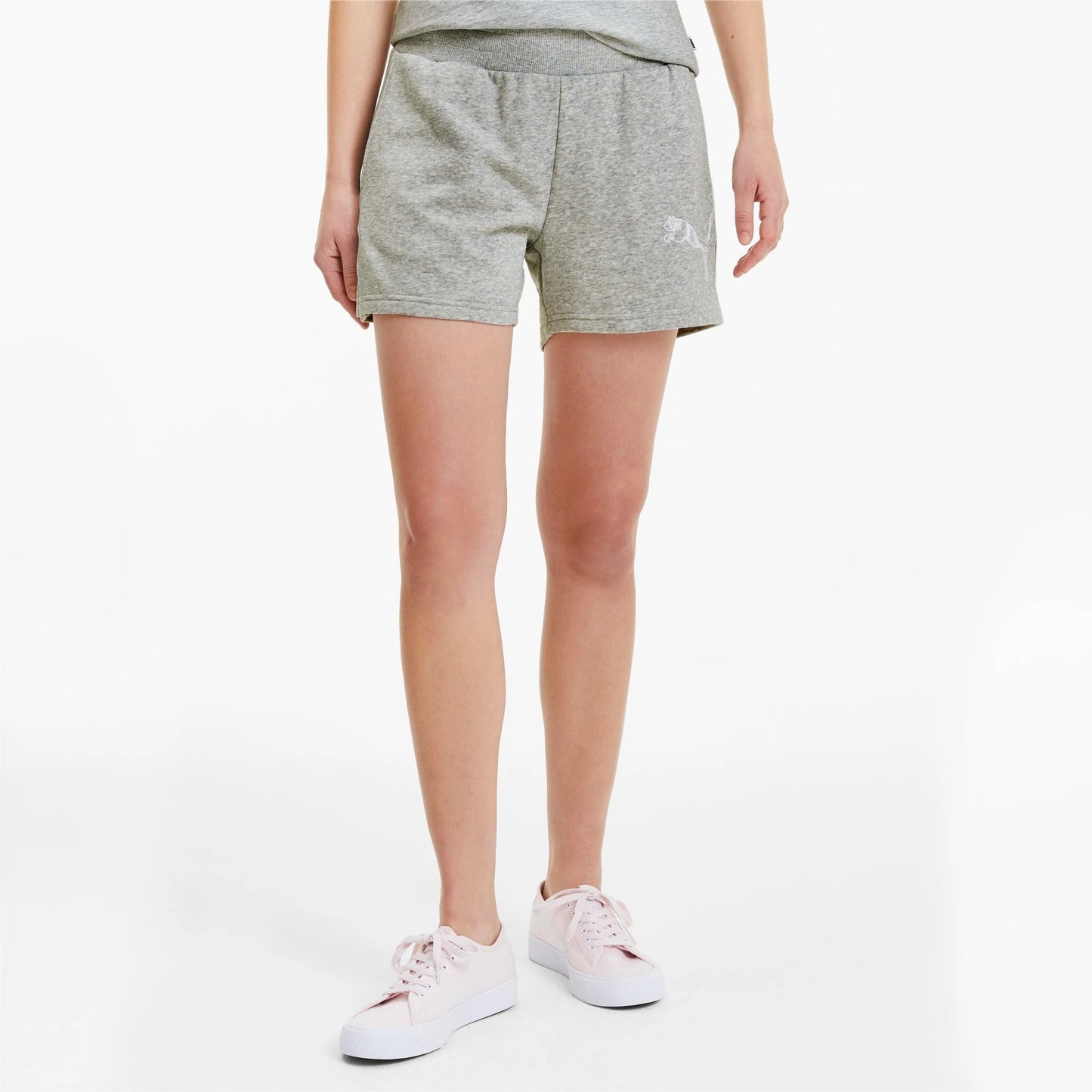 Quần ngắn thể thao nữ PUMA KA 4" Shorts Light Gray Heather