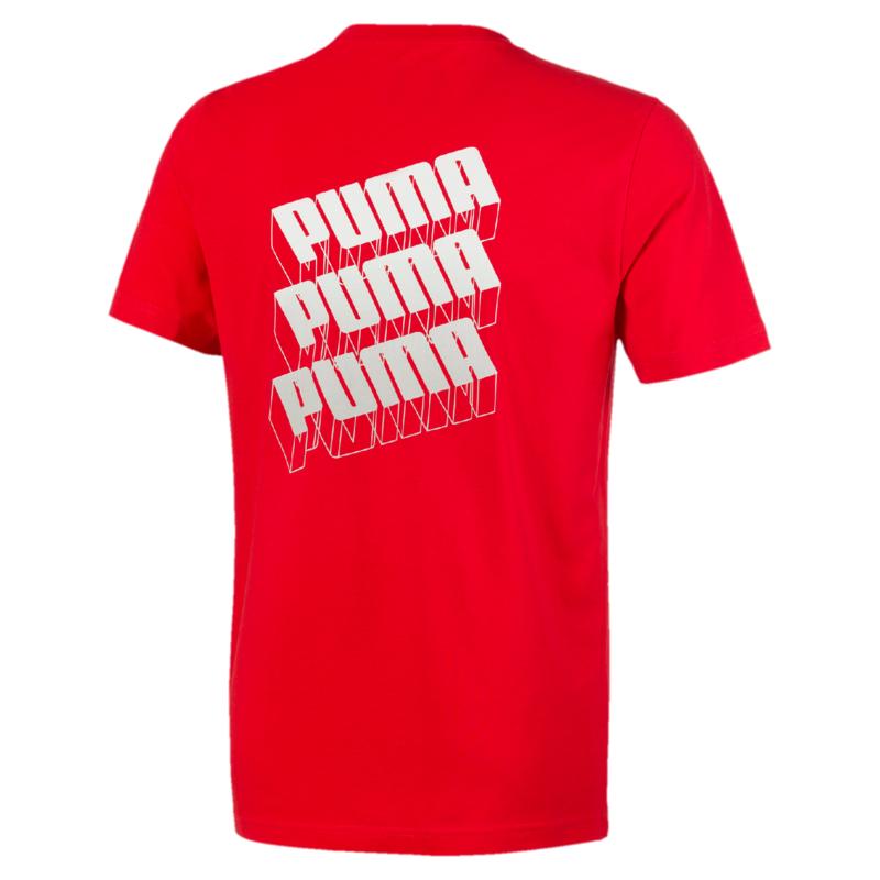 Áo tay ngắn nam Puma 3D PUMA Graphic Tee High Risk Red