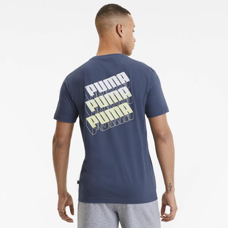 Áo tay ngắn nam Puma 3D PUMA Graphic Tee Dark Denim