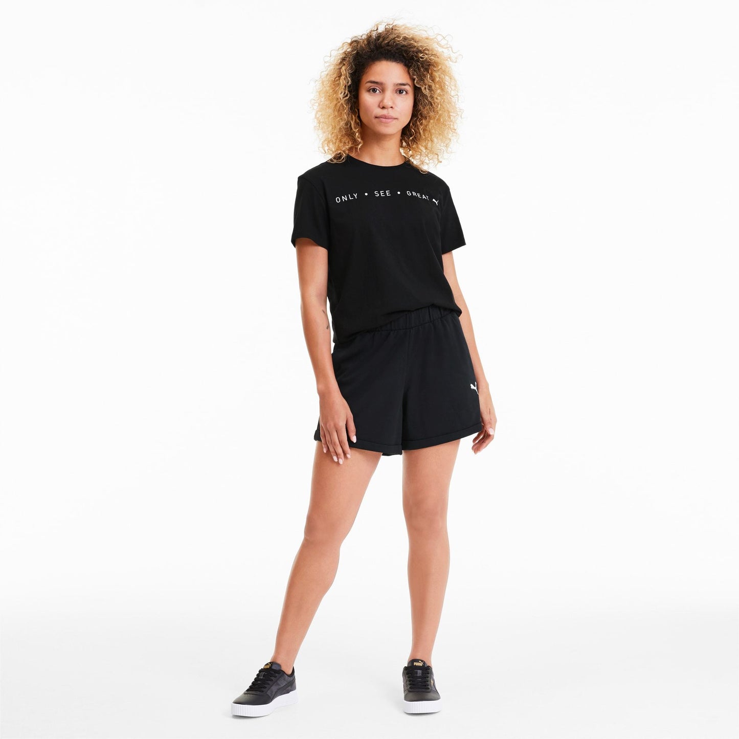 Quần ngắn thể thao nữ PUMA CELEBRATION Shorts Wmns Cotton Black