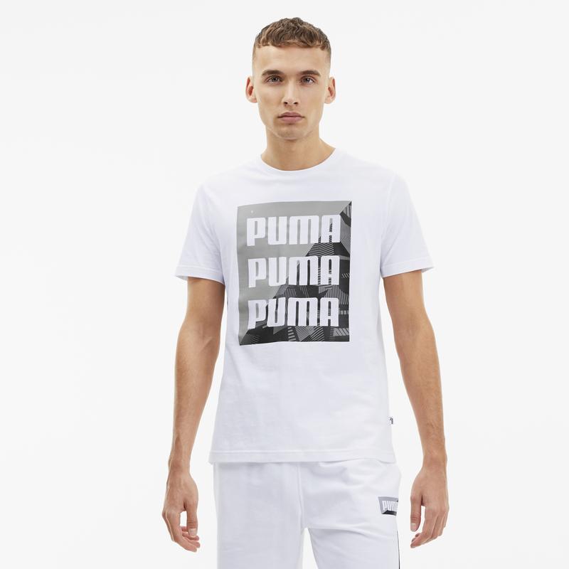 Áo tay ngắn nam Puma APP SUMMER PRINT Graphic Tee Puma White