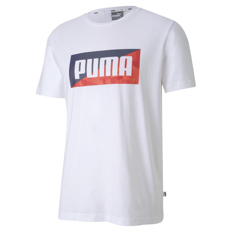 Áo tay ngắn nam Puma APP SUMMER PRINT Graphic Tee Puma White-Peac