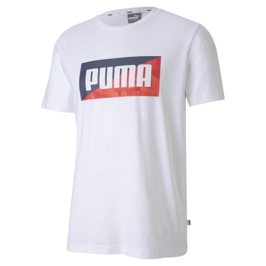 Áo tay ngắn nam Puma APP SUMMER PRINT Graphic Tee Puma White-Peac