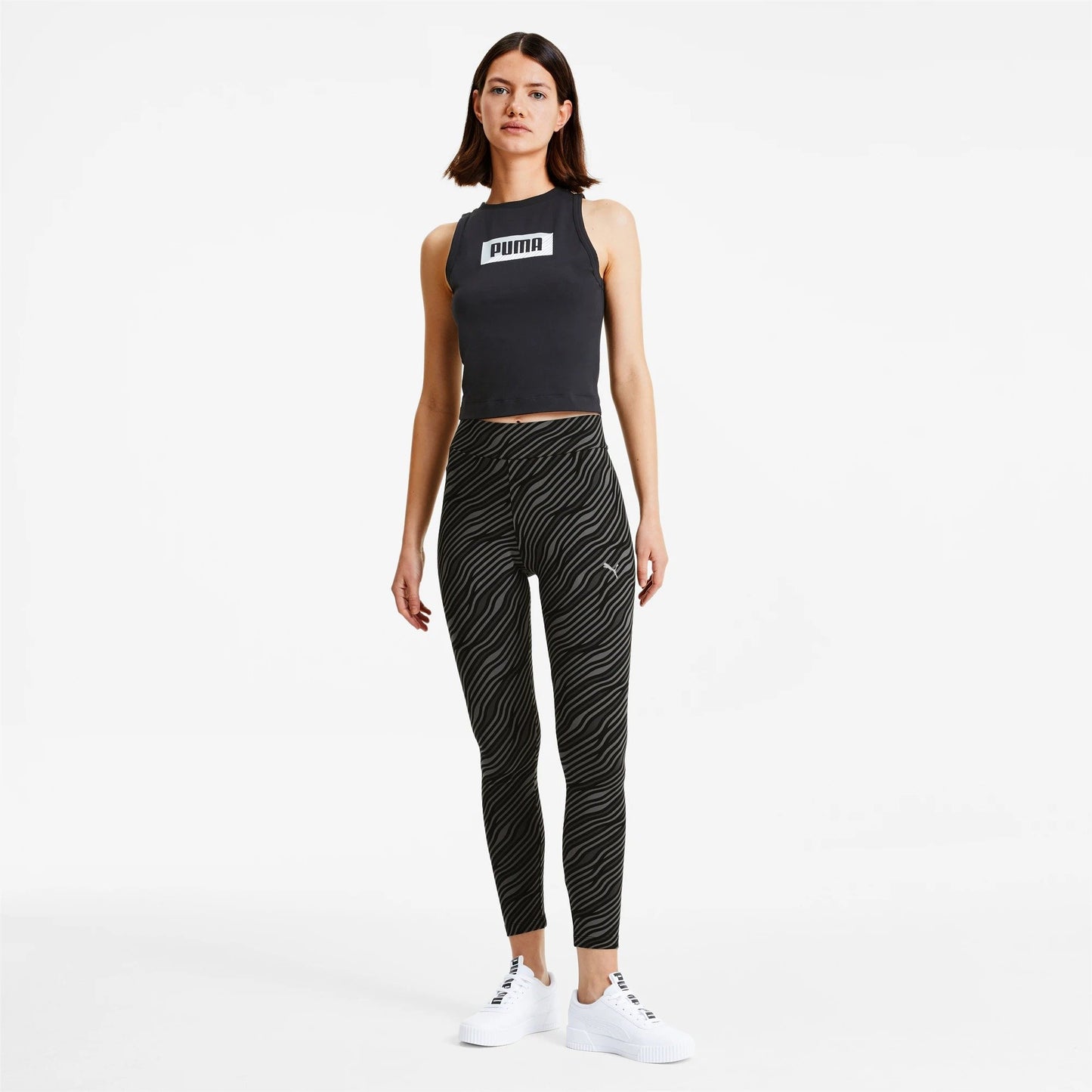 Quần ôm dài thể thao nữ PUMA APP SUMMER PRINT AOP Leggings Cotton Black-A