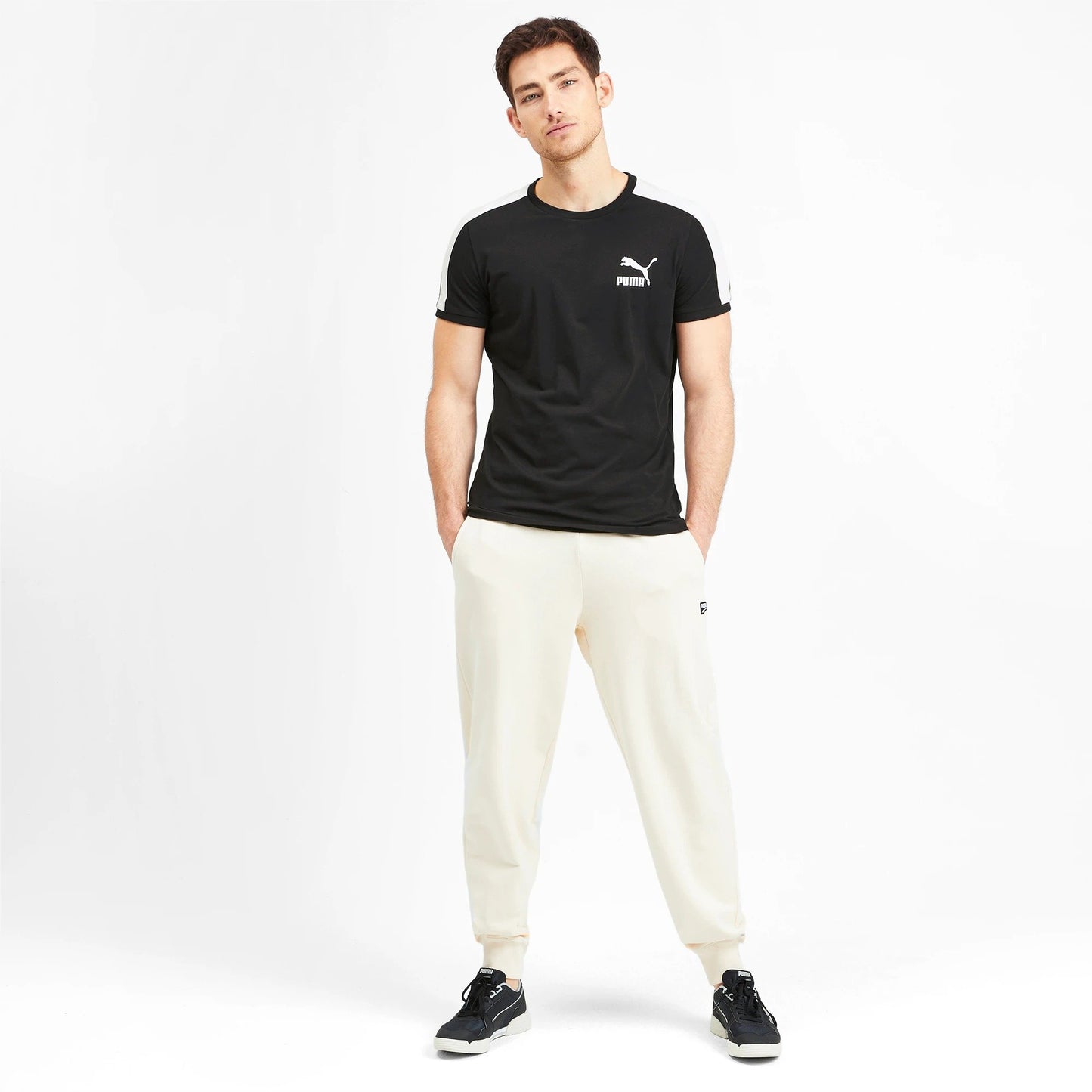Áo tay ngắn nam PUMA Apparel Iconic T7 Tee Slim Fit Puma Black
