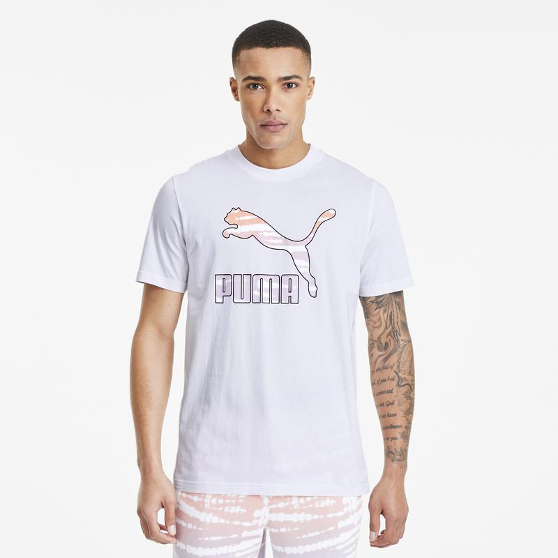 Áo tay ngắn nam Puma APP TIE DYE Graphic Tee Puma White