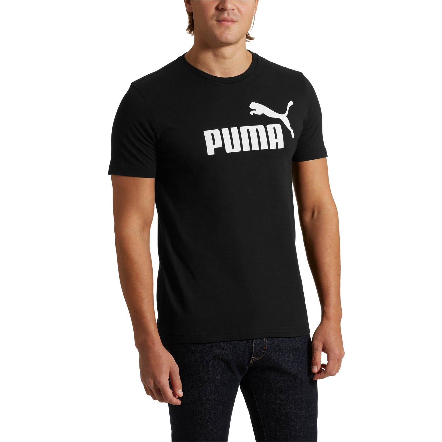 Áo tay ngắn nam PUMA Apparel ESS Logo Tee Cotton Black